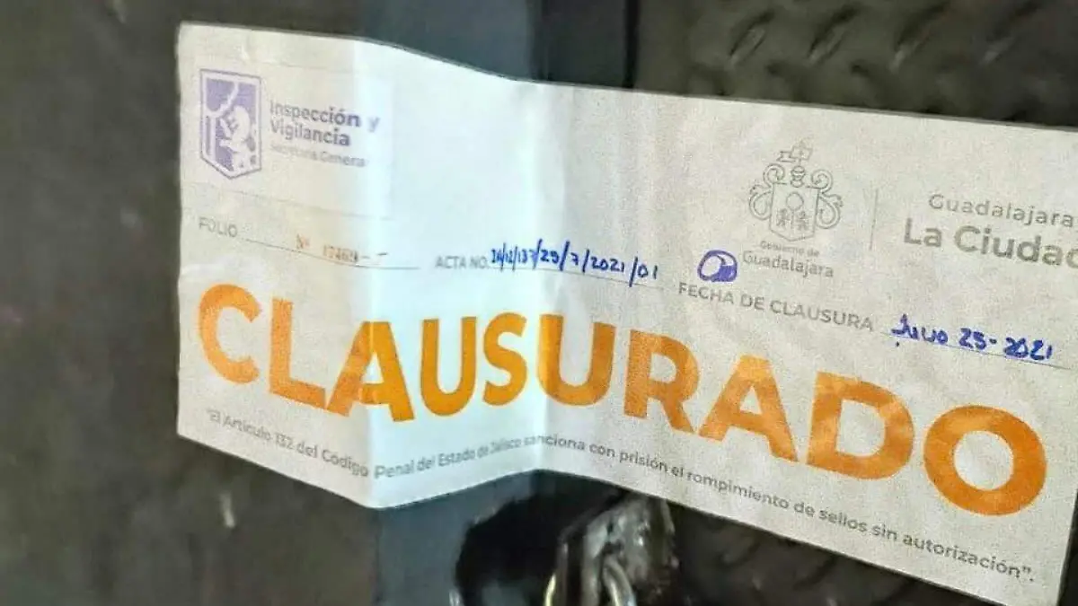 Clausurado 25 de Julio